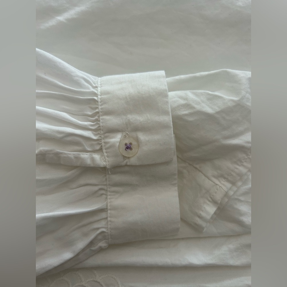 Anthropologie Lace Button-Down Blouse - Picture 8 of 11